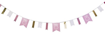 Geboorte slinger Nijntje roze 4 meter - | Iedere geboorte verdient een feestje!